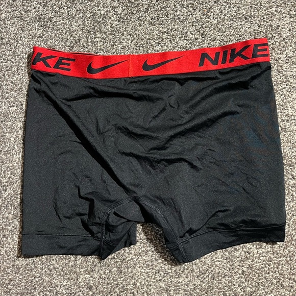 Men’s Nike Dri-fit Compression Boxer Shorts Large Black Red - Picture 3 of 3